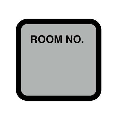 Nevs Printed Chart Labels - Room No 1-7/16" x 1-1/2" Gray w/Black NRBP-S-GRAY